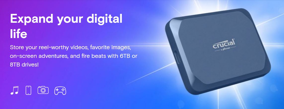 MICRON (CRUCIAL) MICRON 1TB NVME SSD FOR PC & LAPTOP UPGRADE - FAST STORAGE