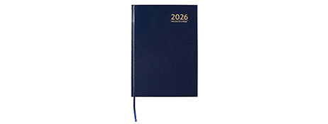 CUMBERLAND 2026 A4 BLUE CASEBOUND DIARY WITH 15 MIN APPOINTMENTS