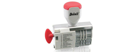 UNSPECIFIED MANUFACTURER VERSATILE 4-BAND RUBBER STAMP WITH 12 PHRASES