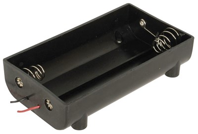 GENERIC COMPONENT SUPPLIER D CELL BATTERY HOLDER WITH LEADS - HIGH GRADE PLASTIC