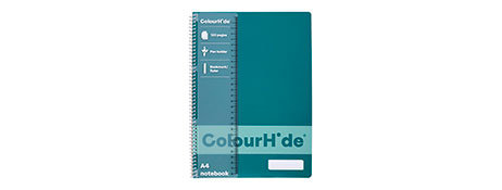 GENERIC/UNSPECIFIED A4 SPIRAL NOTEBOOK TEAL GREEN 120 PAGES - EASY TEAR