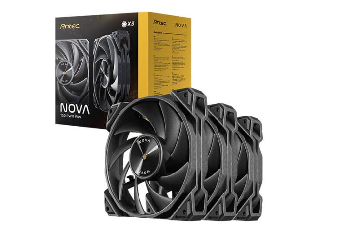 ANTEC NOVA 120 ARGB PWM FAN 3-PACK FOR PC COOLING