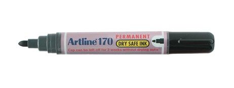 ARTLINE 170 PERMANENT MARKER - BLACK, DRY SAFE INK
