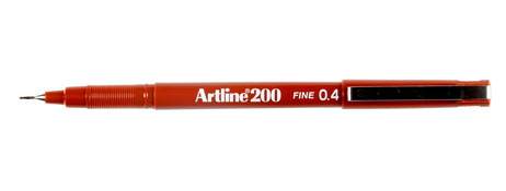 ARTLINE 200 BROWN FIBRE TIP PEN - 2.3MM LINE WIDTH