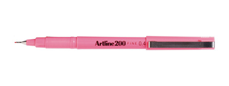 ARTLINE 200 PINK FIBRE TIP PEN - INSTANT DRY, BLUR PROOF