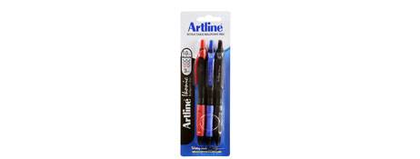 ARTLINE PREMIUM RETRACTABLE BALLPOINT PENS - ASSORTED COLOURS