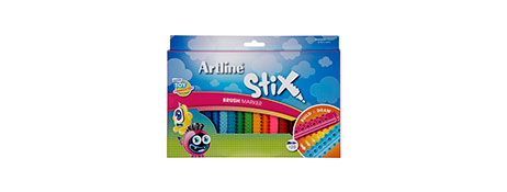 ARTLINE STIX CONNECTABLE BRUSH MARKERS - ASSORTED COLOURS