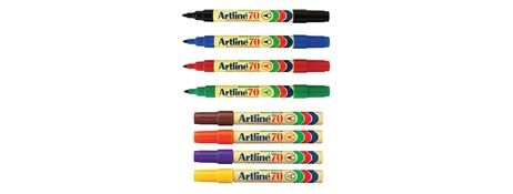 UNSPECIFIED MANUFACTURER ASSORTED PERMANENT MARKERS - ALUMINIUM BARREL, QUICK DRY INK