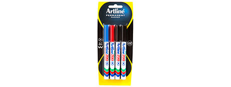 UNSPECIFIED MANUFACTURER PERMANENT MARKER PEN SET - FINE LINE, ASSORTED COLOURS