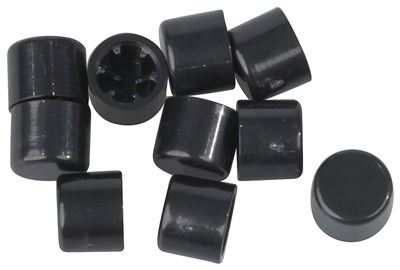 GENERIC COMPONENT SUPPLIER 10 PACK BLACK PUSH BUTTON CAPS FOR 2.54MM SWITCHES