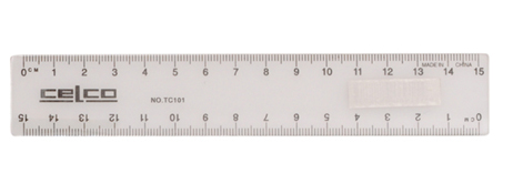 UNSPECIFIED MANUFACTURER BULK 15CM CLEAR PLASTIC RULERS - METRIC MARKINGS (PACK OF 25)