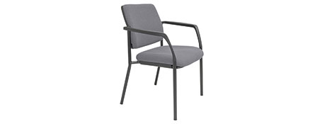 BURO LINDIS GUEST CHAIR WITH ARMS - BLACK | LOCAL GERALDTON STOCK
