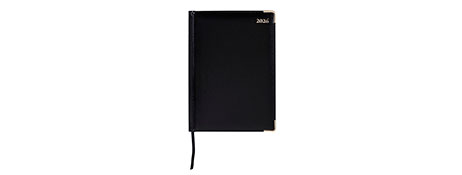 CUMBERLAND A5 BLACK LEATHER GRAIN 2026 DAY-TO-PAGE DIARY
