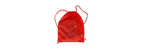 CELCO WATER RESISTANT DRAWSTRING BAG - RED MULTI-PURPOSE CARRYALL