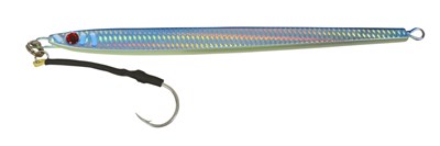 UNSPECIFIED MANUFACTURER CENTRE WEIGHTED HOLOGRAPHIC FISHING LURE - BLUE/SILVER