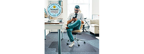 DURABLE PVC CHAIR MAT FOR LOW PILE CARPET - 115X134CM