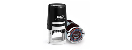 COLOP R40 SELF-INKING DATE STAMP WITH 24 HOUR TIME