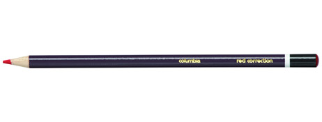 COLUMBIA RED CORRECTION PENCILS - PACK OF 2 FOR EASY MARKING