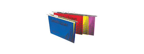 CRYSTALFILE FOOLSCAP SUSPENSION FILES - ASSORTED COLOURS