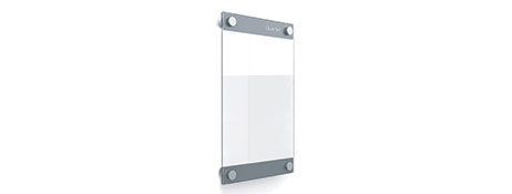QUARTET FRAMELESS GLASS WHITEBOARD | CUSTOM INSERT DISPLAY