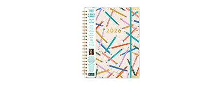 ORANGE CIRCLE DELUXE EXTRA-LARGE SPIRAL PLANNER 2025-2026 | GOAL TRACKING