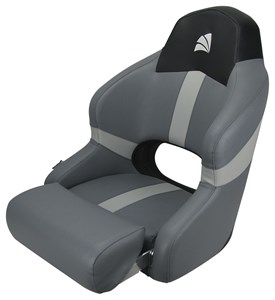 RELAXN REEF DELUXE BOAT HELM SEAT - GREY/BLACK COMFORT