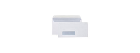 GENERIC STATIONERY DL WINDOWED CONFIDENTIAL ENVELOPES - WHITE STRIP SEAL