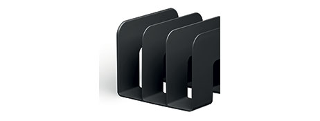 DURABLE ECO BLACK RECYCLED MAGAZINE FILE HOLDER - 3 COMPARTMENTS