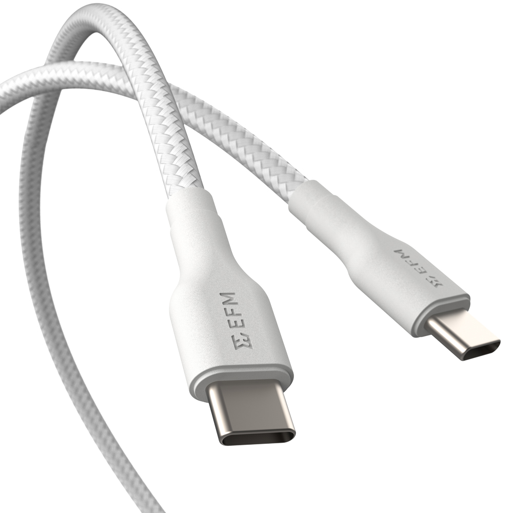 EFM USB-C TO USB-C BRAIDED CABLE 1M - FAST POWER & DATA