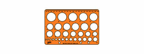 HELIX CIRCLE TEMPLATE WITH RINGBINDER HOLES & RULER