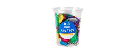 KEVRON ID5 ASSORTED COLOUR KEY TAGS FOR EASY ORGANISATION