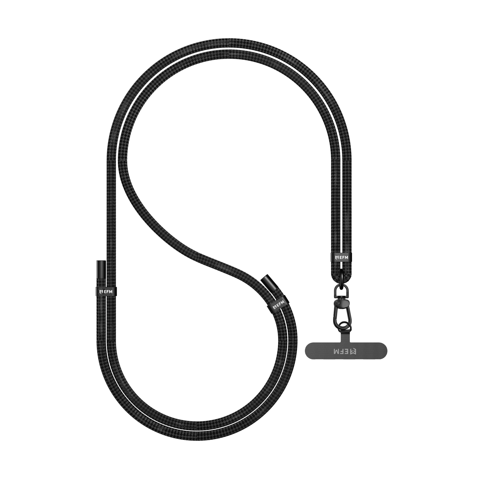 EFM GO CROSSBODY LANYARD FOR PHONES & DEVICES - BLACK