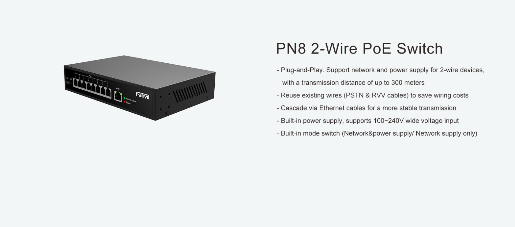 FANVIL PN8 PROFESSIONAL PUSH-TO-TALK HEADSET FOR CLEAR COMMS