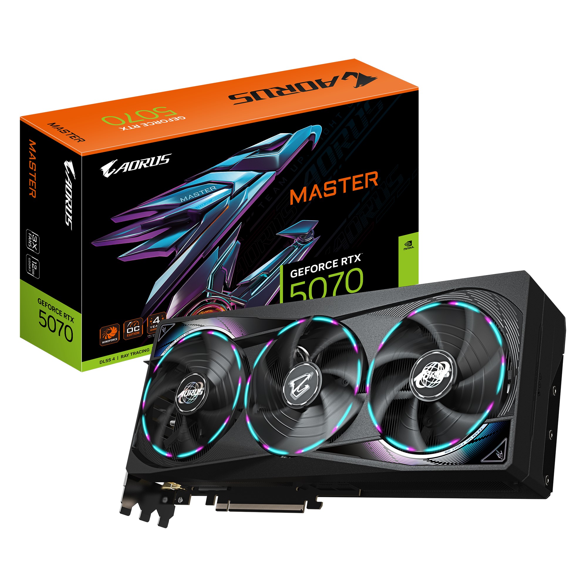GIGABYTE GEFORCE RTX 4070 AORUS MASTER 12G GRAPHICS CARD