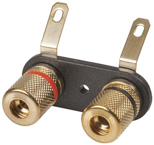 UNSPECIFIED MANUFACTURER GOLD BANANA SPEAKER TERMINAL WITH LARGE CABLE HOLE