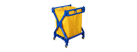 CLEANLINK HEAVY DUTY COMMERCIAL LAUNDRY TROLLEY CART - BLUE