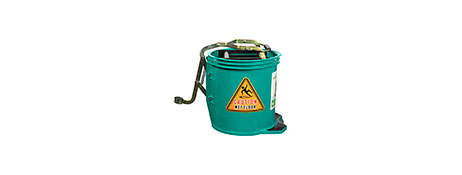 CLEANLINK HEAVY DUTY MOP BUCKET WITH WRINGER & CASTORS - GREEN