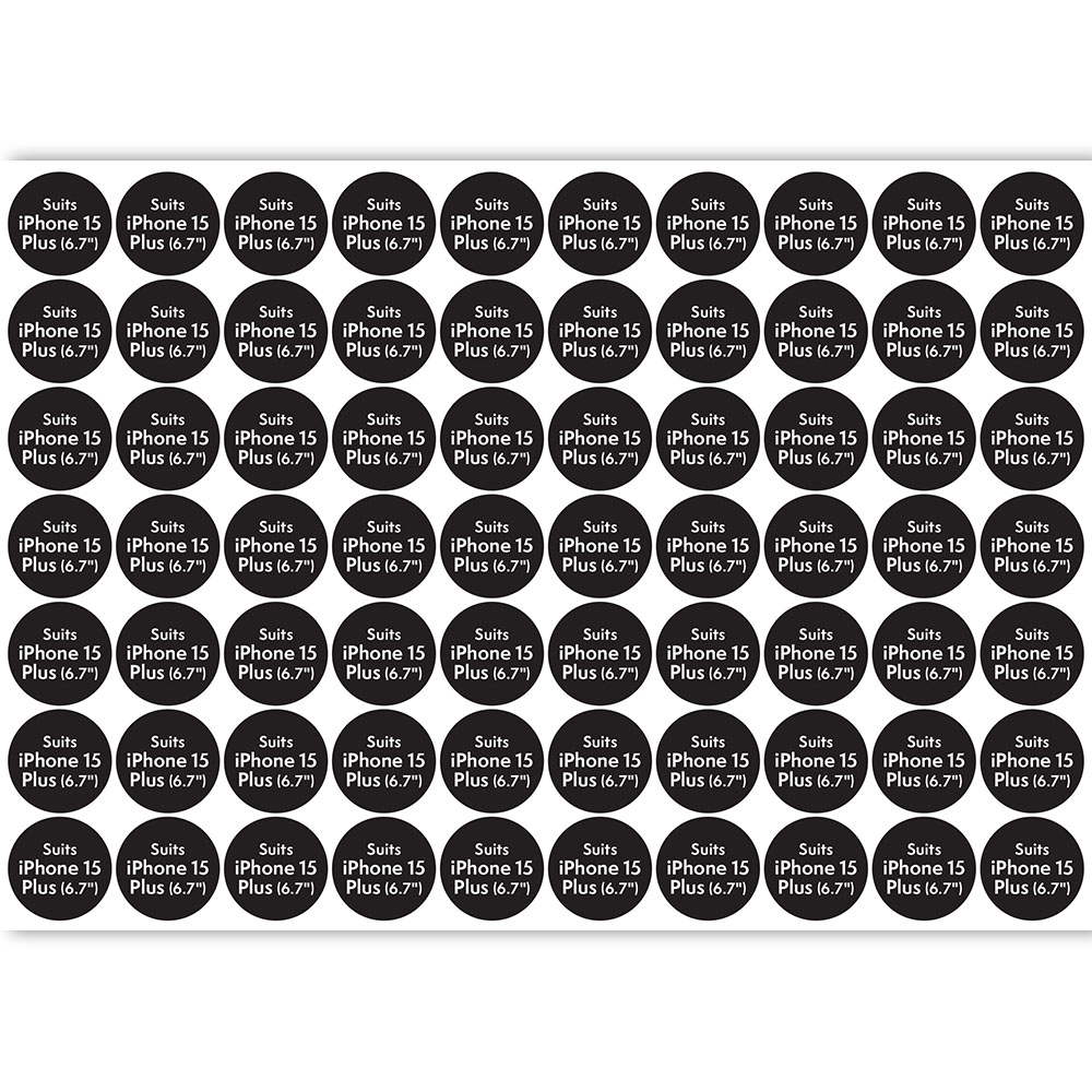 FORCE IPHONE 15 PLUS COMPATIBILITY STICKERS (70PK)