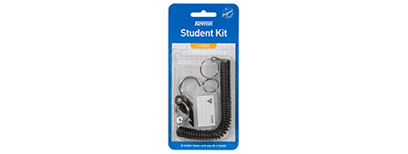 KEVRON BLACK 4PC STUDENT ID CARD HOLDER & COIL KIT