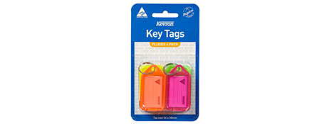 KEVRON ASSORTED ID38 PLASTIC KEY TAGS FOR EASY IDENTIFICATION
