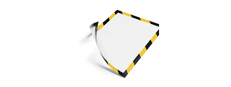 DURAFRAME MAGNETIC A4 INFOFRAME - YELLOW/BLACK SAFETY