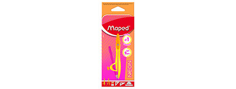 MAPED NEON 9-PIECE MATH SET WITH SLEEVE FOR STUDENTS
