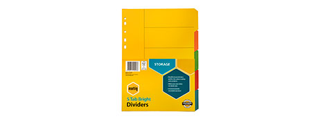 MARBIG A4 BRIGHTS INDEX DIVIDERS FOR EASY FILING