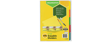 MARBIG A4 BRIGHTS INDEX DIVIDERS FOR EASY FILING