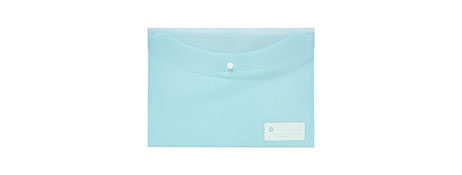 MARBIG A4 DOCUMENT FOLDER - SECURE PASTEL BLUE HOLDER