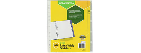 MARBIG A4 WHITE MANILLA INDEX DIVIDERS FOR FILING