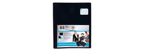 MARBIG PROFESSIONAL BLACK A4 DISPLAY BOOK - 20 POCKET