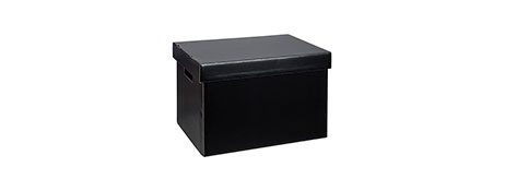 MARBIG HEAVY DUTY BLACK ARCHIVE BOX - FOOLSCAP & LEVER ARCH STORAGE