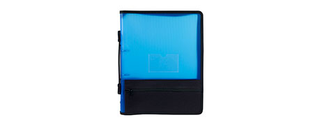 MARBIG BLUE ZIPPER BINDER FOR A4 FILES ON-THE-GO