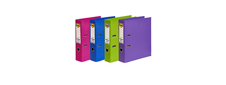 MARBIG EARTH FRIENDLY A4 LEVER ARCH FILES - SUMMER COLOURS